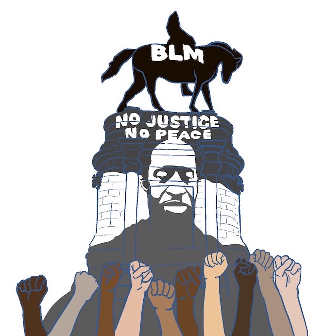 No Justice No Peace digital illustration by Ashley Jaye Williams