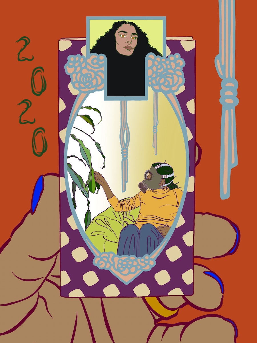 Still Life with Domestic Altar 2020 digital illustration by Ashley Jaye Williams