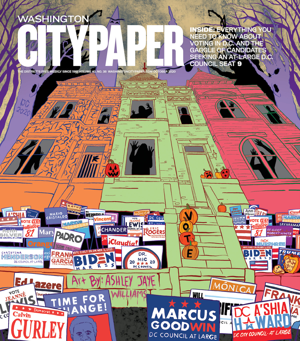 Washington City Paper Election Issue cover digital illustration by Ashley Jaye Williams